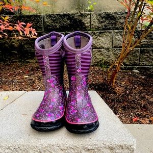 Kids-Size 13 Boggs Classic Flower Stripe Boots